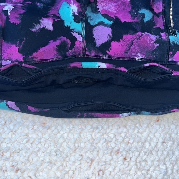 Lululemon Inspire Tight II Luxtreme Midnight Bloom Black Deep Fuschia Black 8 - Picture 8 of 9